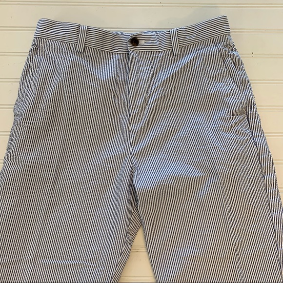 Brooks Brothers Red Fleece Boys Blue/White Sear Sucker Pants - Picture 3 of 11